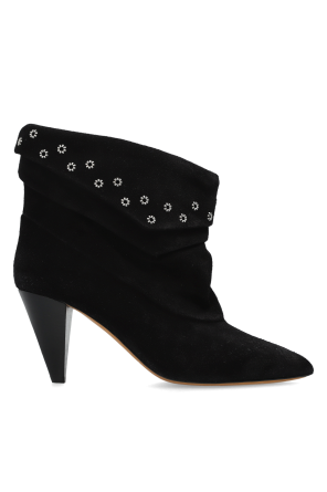 Suede heeled ankle boots 'Lyone'