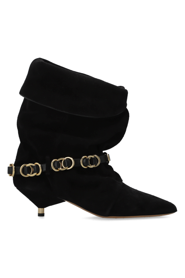 Suede heeled ankle boots 