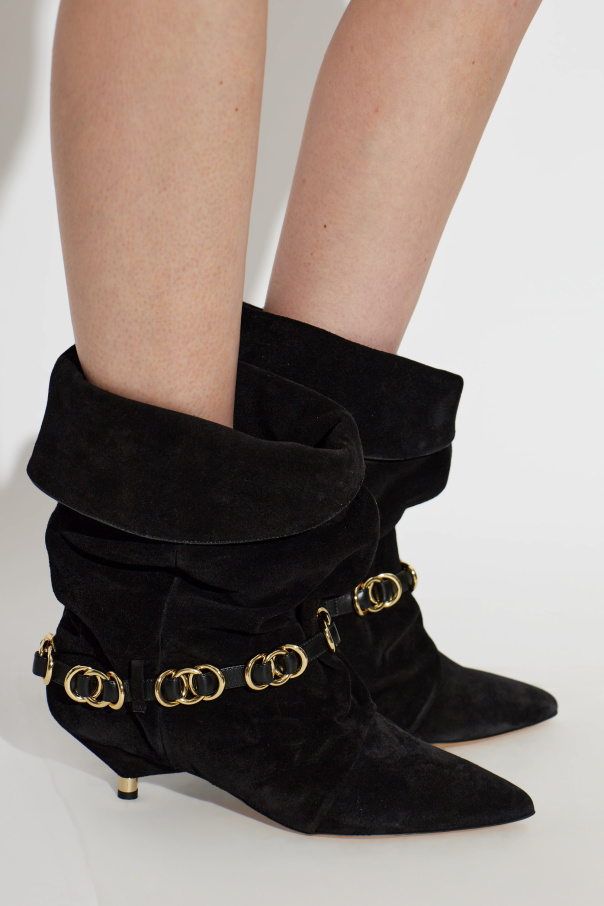 Isabel Marant Suede heeled ankle boots "Edrik Rings"