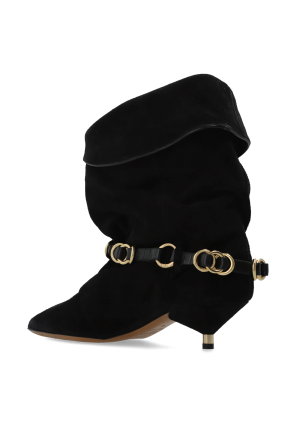 Isabel Marant Suede heeled ankle boots "Edrik Rings"