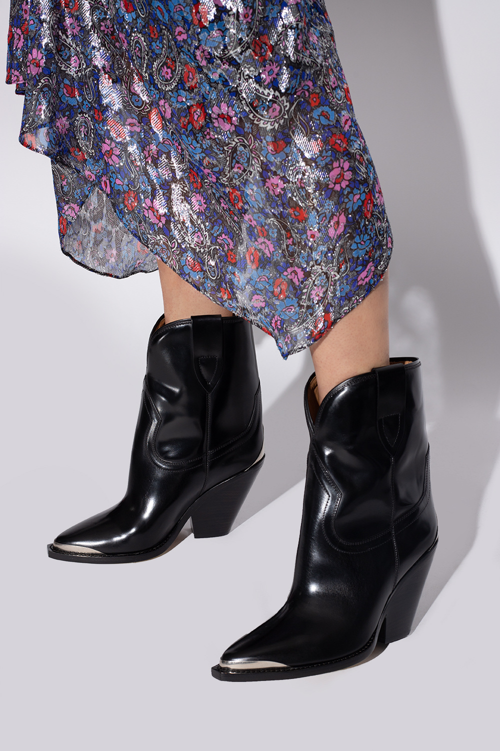 GenesinlifeShops WF - where the shoe retails at $175 USD - Black 'Leyane'  leather ankle boots Isabel Marant