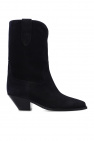 black shearling boots