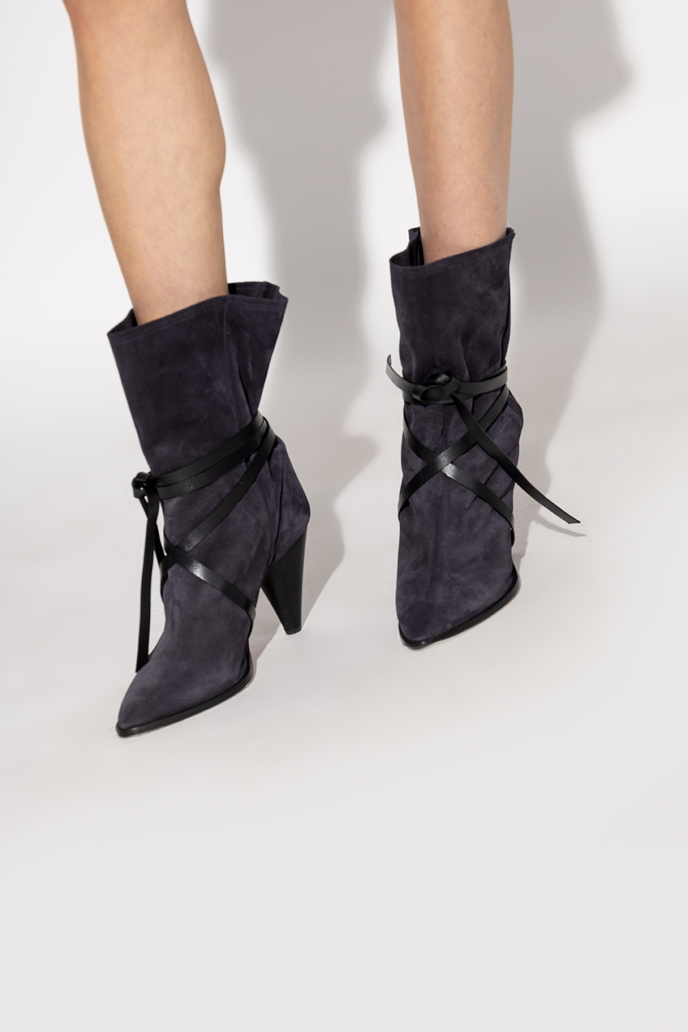 Isabel Marant ‘Lidly’ suede heeled ankle boots