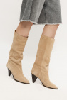 Isabel Marant beige ‘Rouxy’ heeled suede boots