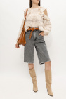 Isabel Marant beige ‘Rouxy’ heeled suede boots