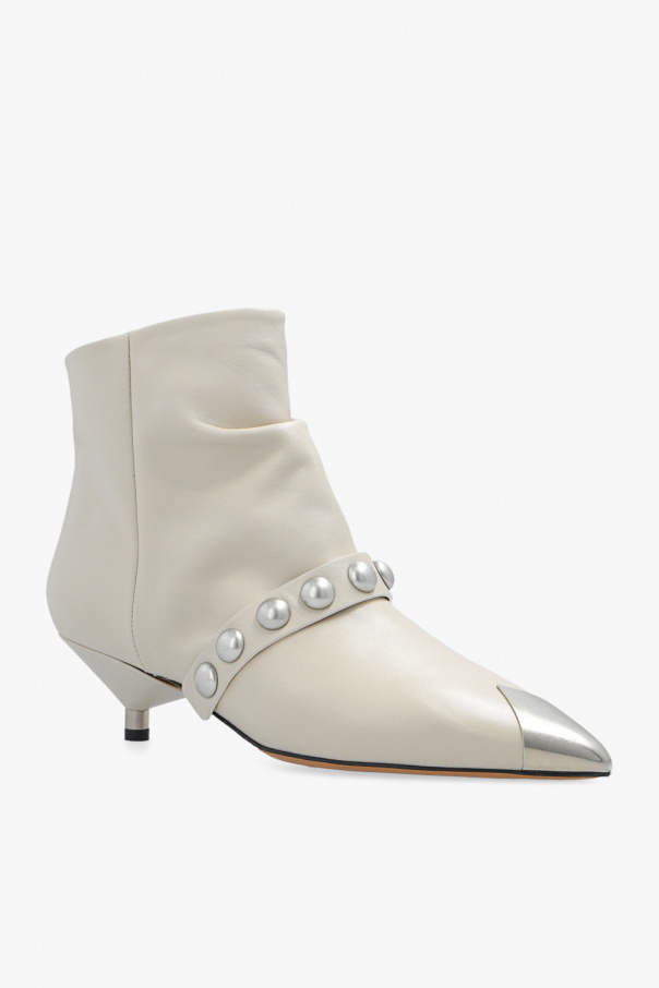 Cream 'Donatee' leather ankle boots Isabel Marant - Vitkac GB