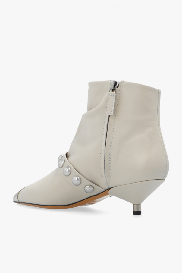 Cream 'Donatee' leather ankle boots Isabel Marant - Vitkac GB