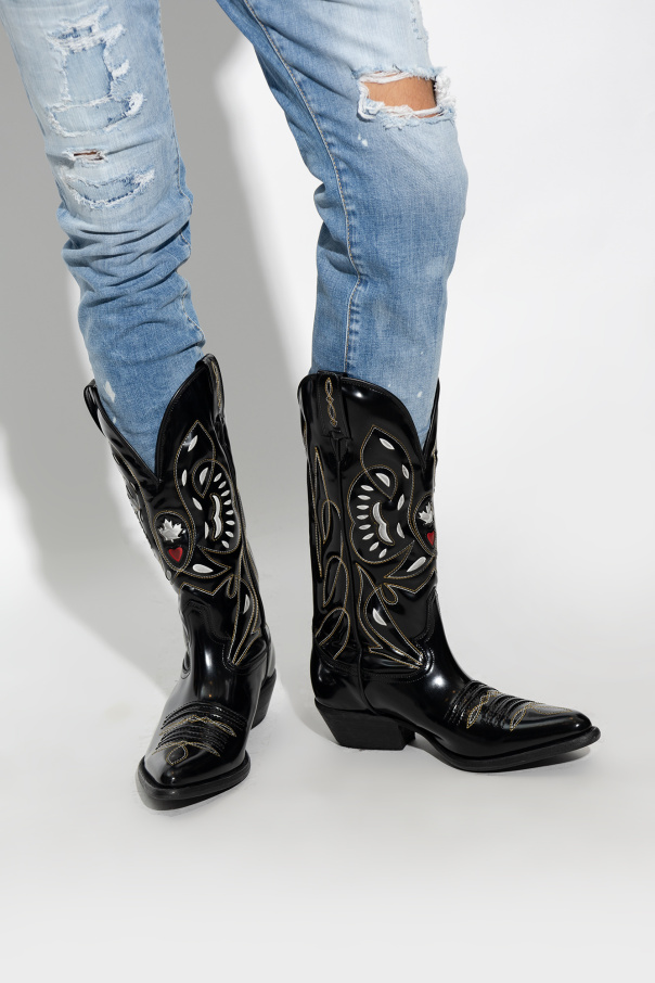 Dsquared2 Leather cowboy boots