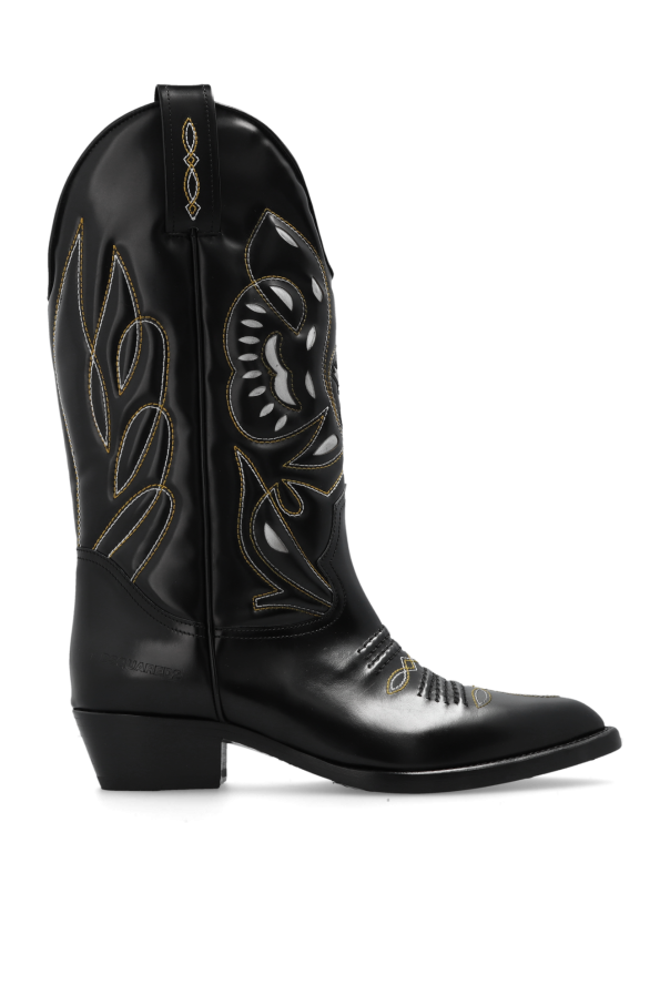 Dsquared2 ‘Vintage’ leather cowboy boots