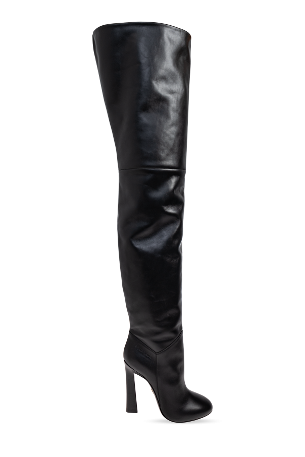 Over-the-knee leather boots ‘Twin’ od Dsquared2