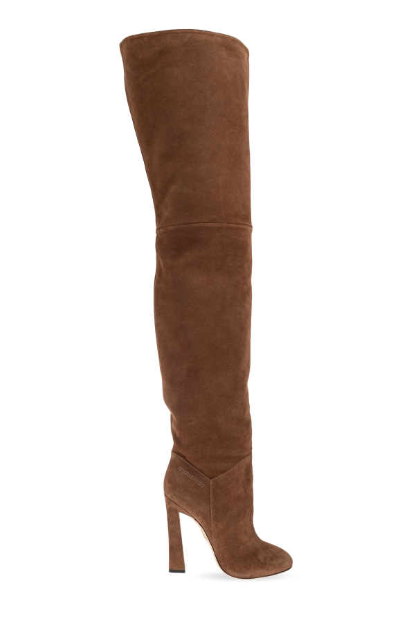 Over-the-knee leather boots ‘Twin’ od Dsquared2