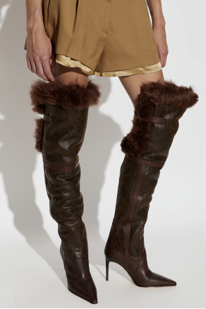 Heeled boots with fur od Dsquared2