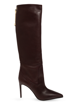Leather heeled boots