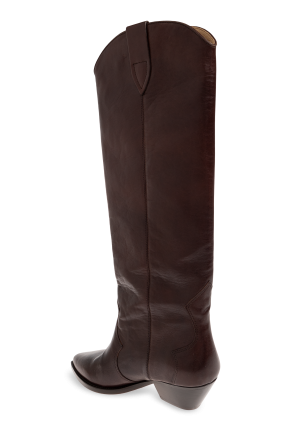 Isabel Marant Botas de cano alto em pele de salto "Denvee"