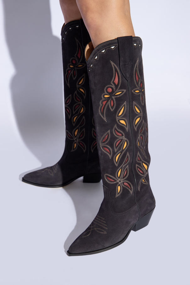 Isabel Marant ‘Denvee’ heeled boots in suede