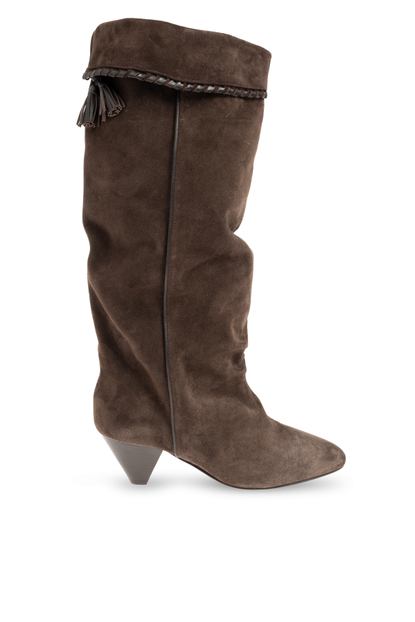 Suede heeled boots 