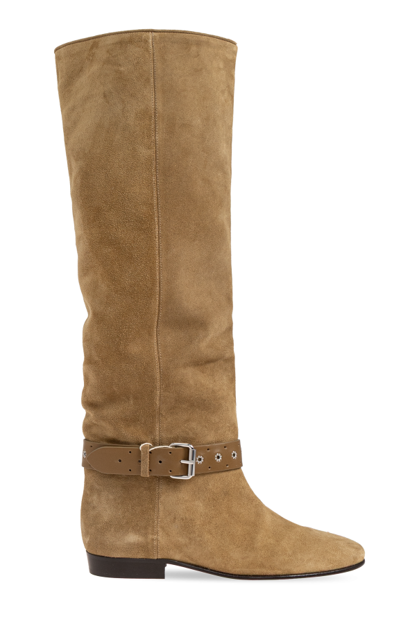 Suede knee-high boots `Rilton` od Isabel Marant
