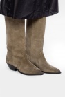 Isabel Marant GREEN 'Denvee’ heeled knee-high boots