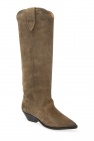 Isabel Marant GREEN 'Denvee’ heeled knee-high boots