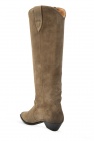 Isabel Marant GREEN 'Denvee’ heeled knee-high boots