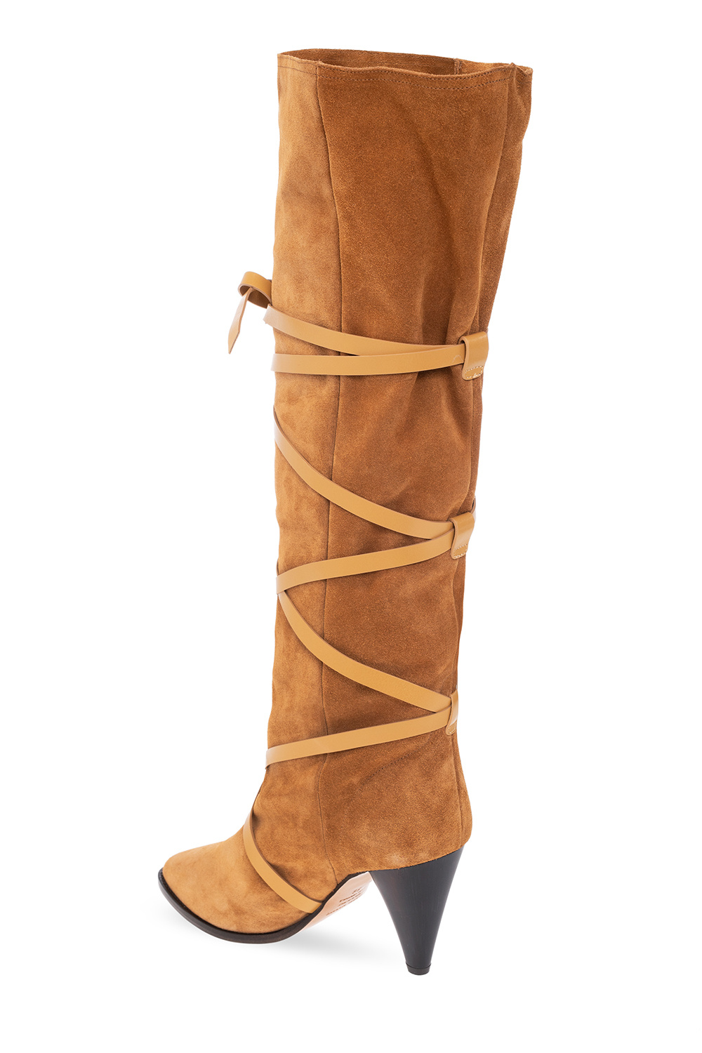 Isabel Marant ‘Lophie’ suede heeled knee-high boots