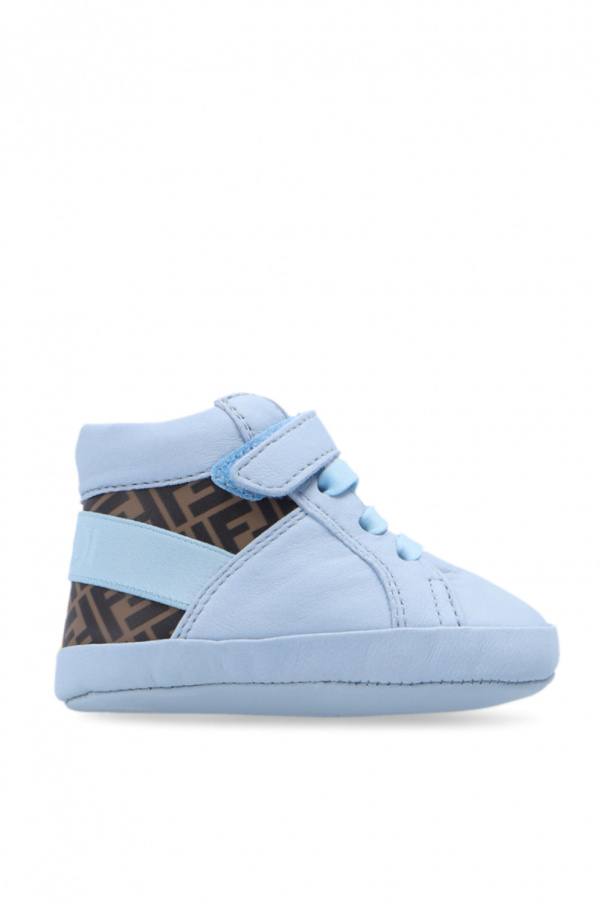 Fendi Kids Leather shoes sail with logo