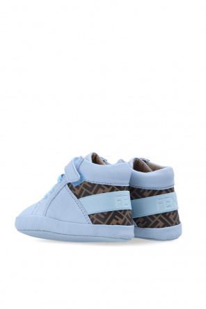 Fendi Kids Leather shoes with logo