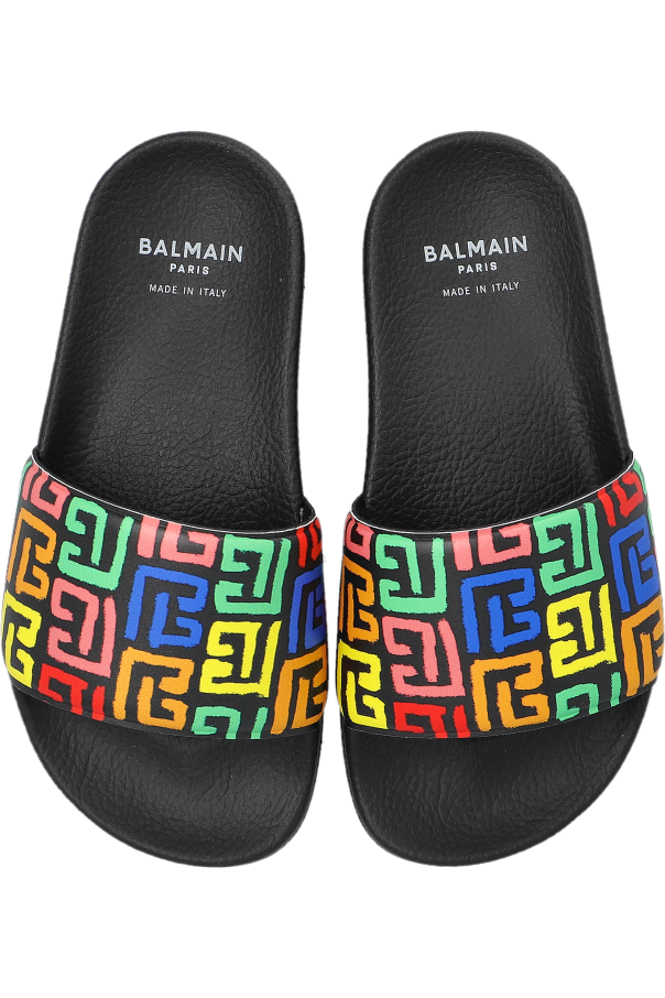 Balmain Kids Slides with monogram