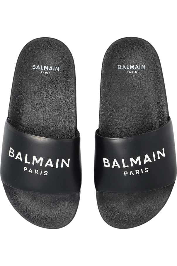 Balmain Kids Chinelos de borracha com logótipo