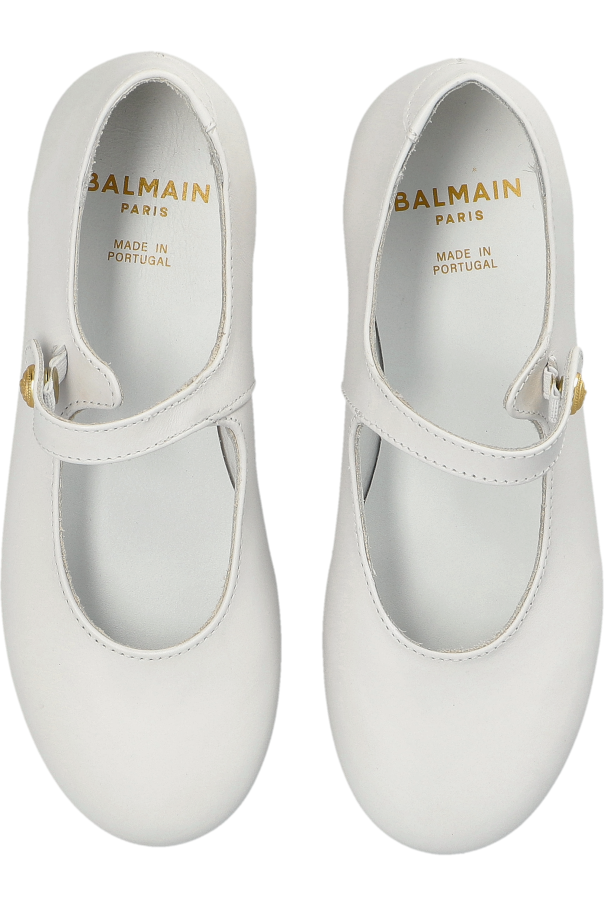 Balmain Kids Leather ballet flats