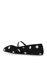 Dolce & Gabbana BLACK Satin ballet flats with polka dot pattern