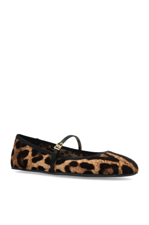 Dolce & Gabbana Bailarinas de terciopelo con motivo animal