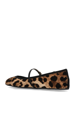 Dolce & Gabbana Bailarinas de terciopelo con motivo animal