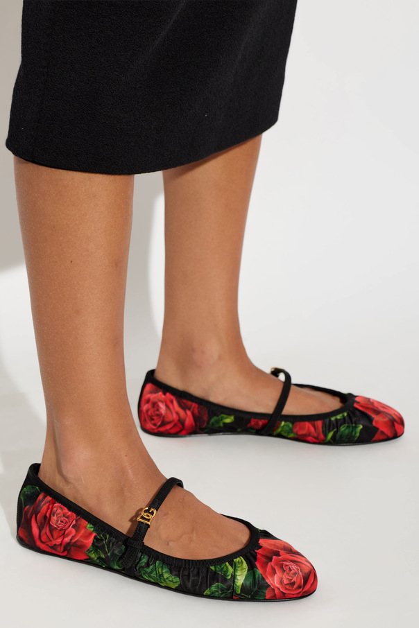 Dolce & Gabbana Baleríny s kvetinovým motívom