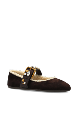 Dolce & Gabbana Suede ballerinas with shimmering appliqués