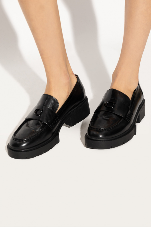 Coach Leah Loafer Shoes - Women's Size 5 - Black Patent