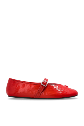 Ballet flats with logo-shaped applique.