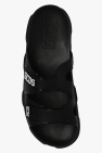 GCDS BLACK Rubber slides with logo