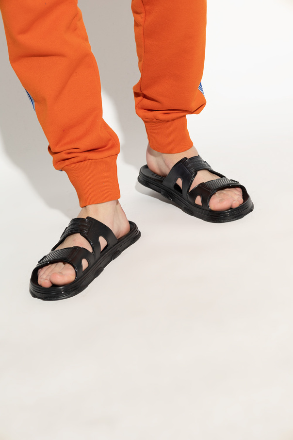 GCDS Cornice leather sandals