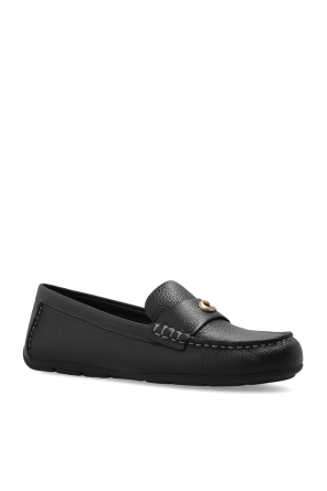 Coach Mocasines de cuero con logo