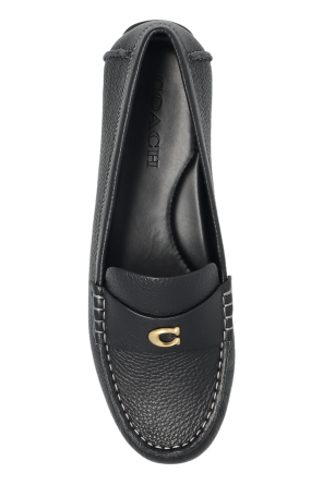 Coach Mocasines de cuero con logo
