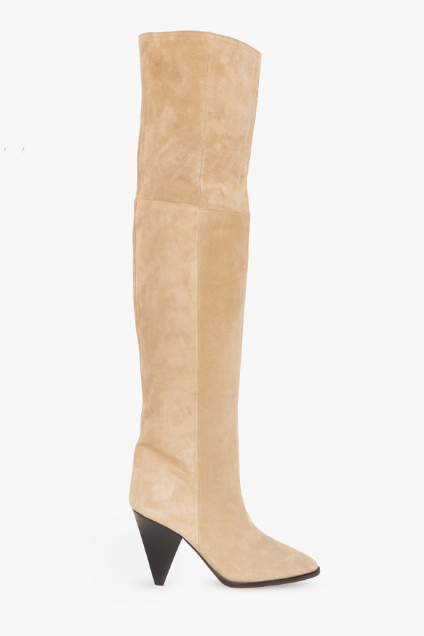 ‘Riria’ suede heeled boots od Isabel Marant