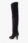 Isabel Marant NAVY BLUE ‘Riria’ suede heeled boots