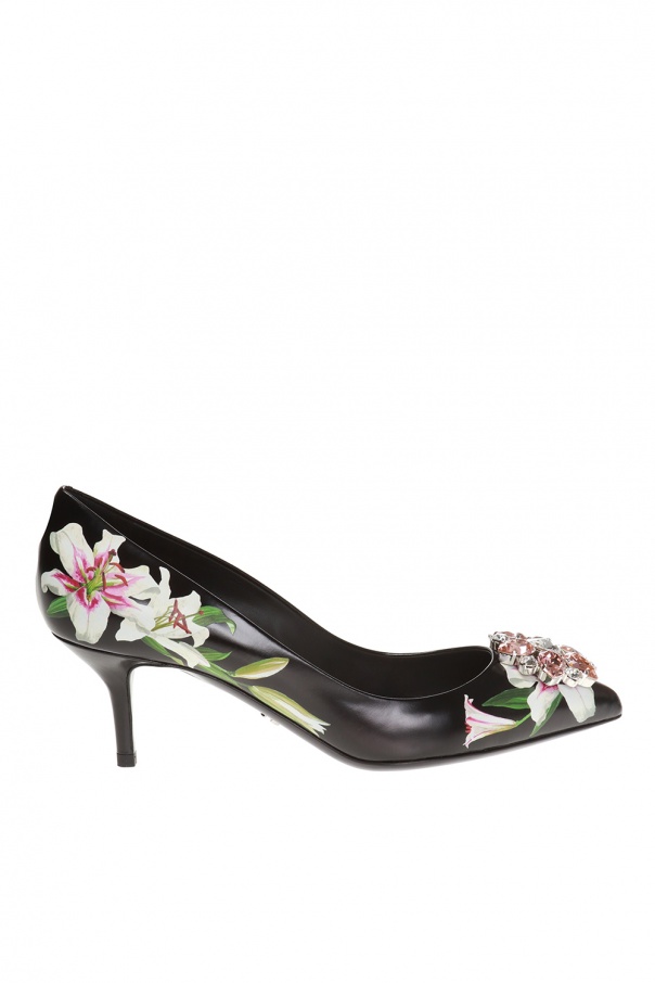 Black Floral print pumps Dolce & Gabbana - Vitkac France
