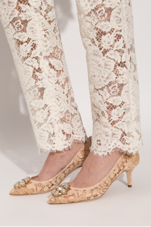 Lace high heel shoes od Dolce & Gabbana