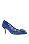 Dolce & Gabbana BLUE ‘Bellucci’ lace stiletto pumps