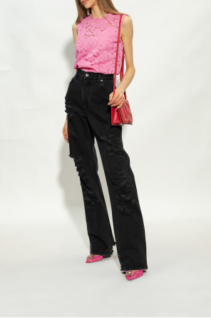Dolce & Gabbana Dolce & Gabbana rose lace-trim shorts