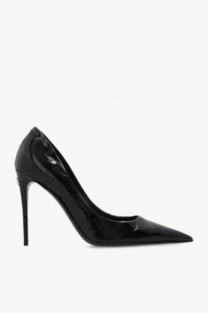 ‘lollo’ stiletto pumps od Dolce & Gabbana logo-embossed mule sandals