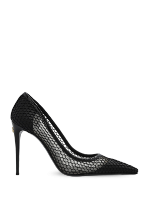 Openwork stiletto pumps