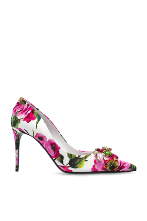 Floral motif heels